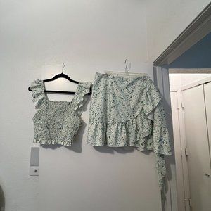 Floral 2 Piece Skirt and Top